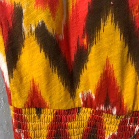 Lucky Brand Orange Multi Print Short Sleeve Top - Picture 5 of 5